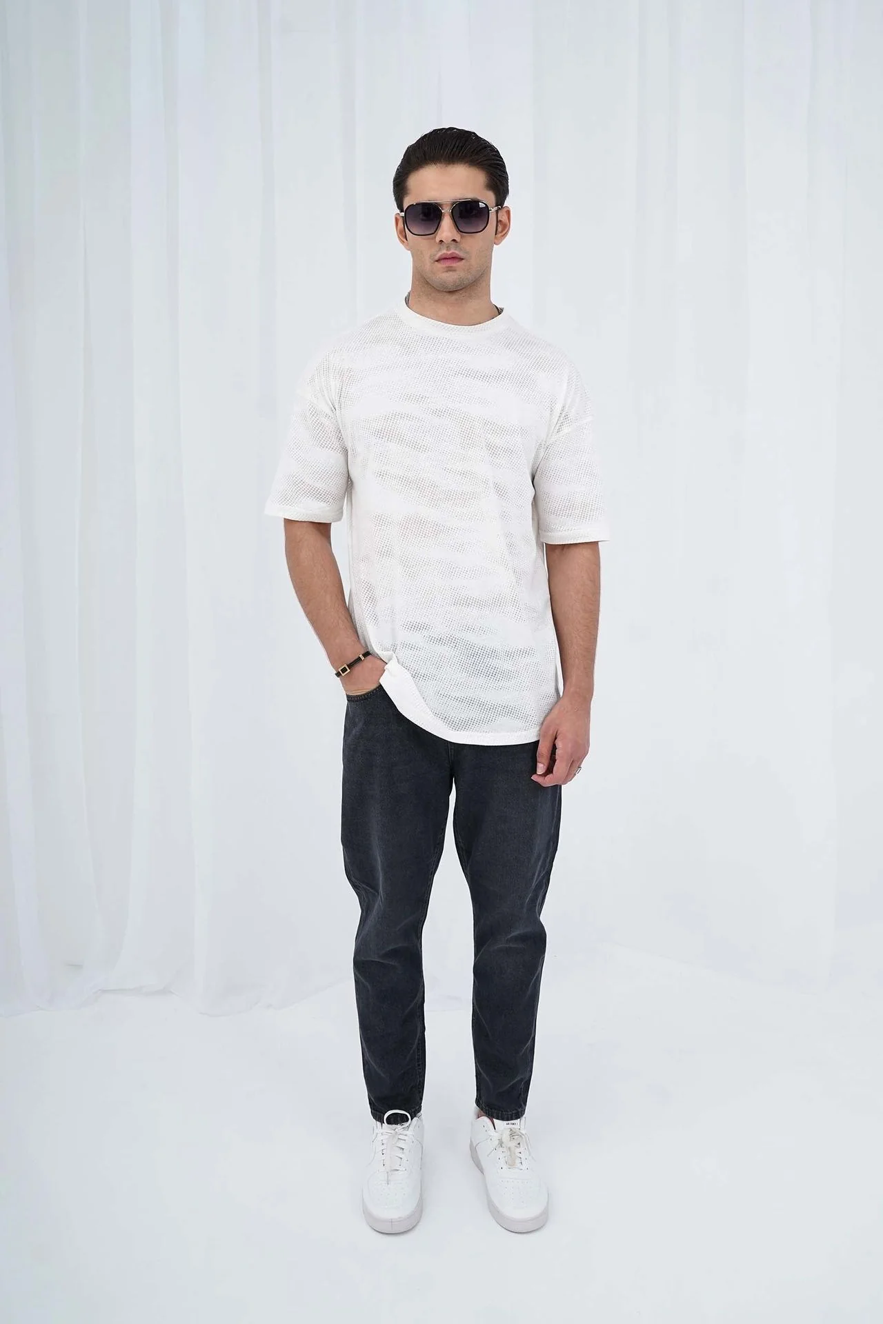 Black Denim Jeans - Straight Fit - Image 6