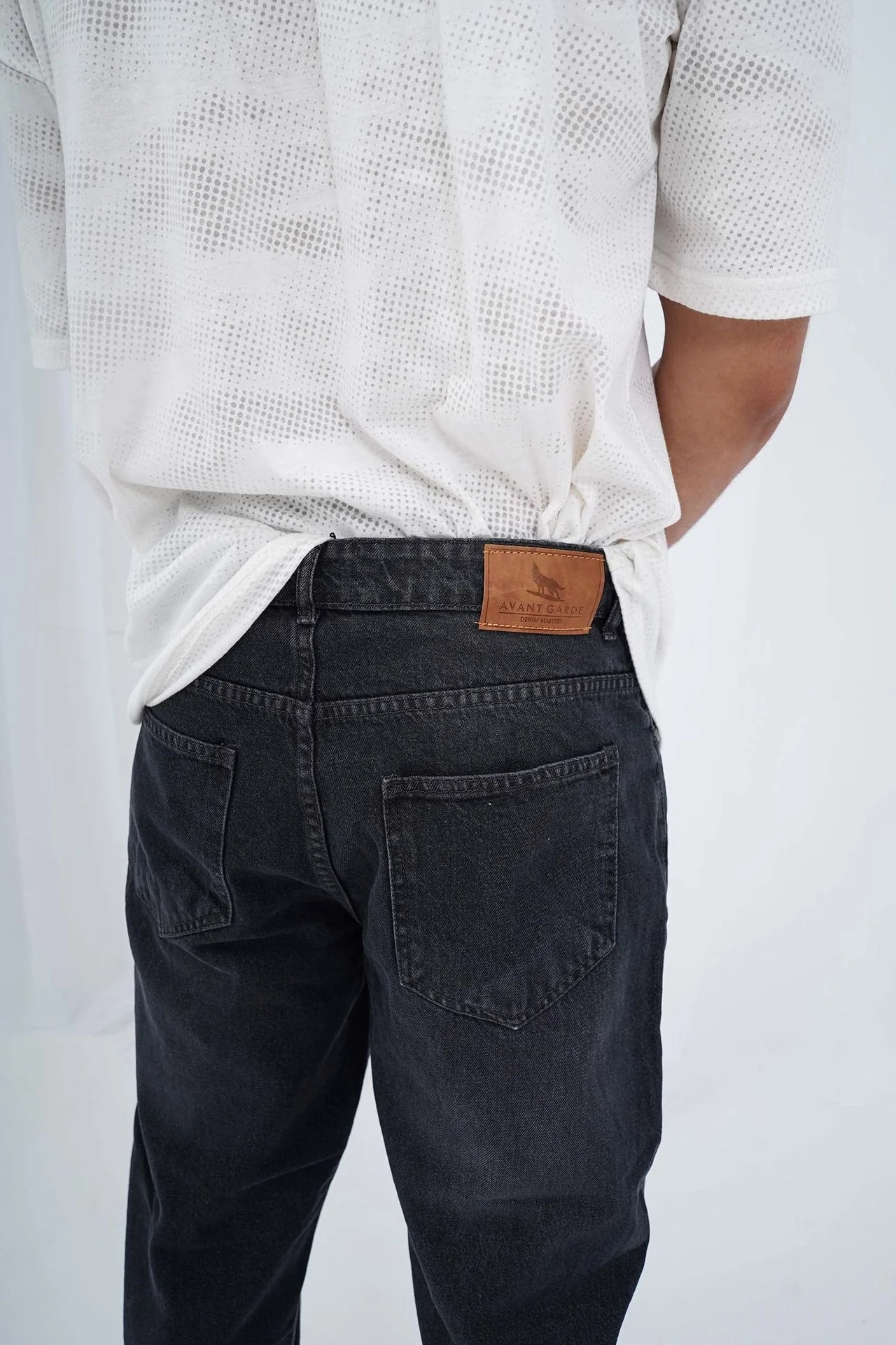 Black Denim Jeans - Straight Fit - Image 8