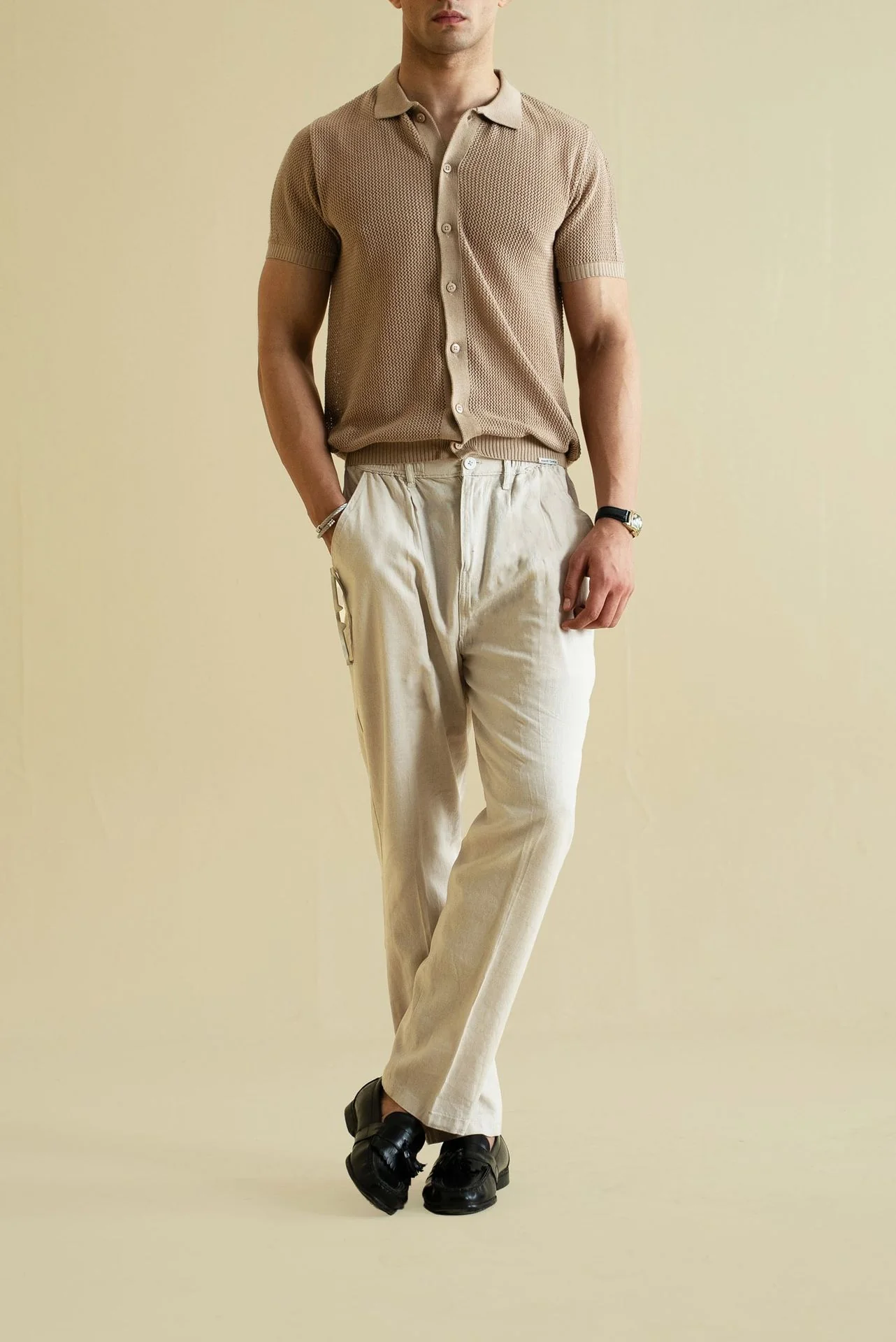 Crochet Knitted Button Down Shirt (KBD-07) - Image 3