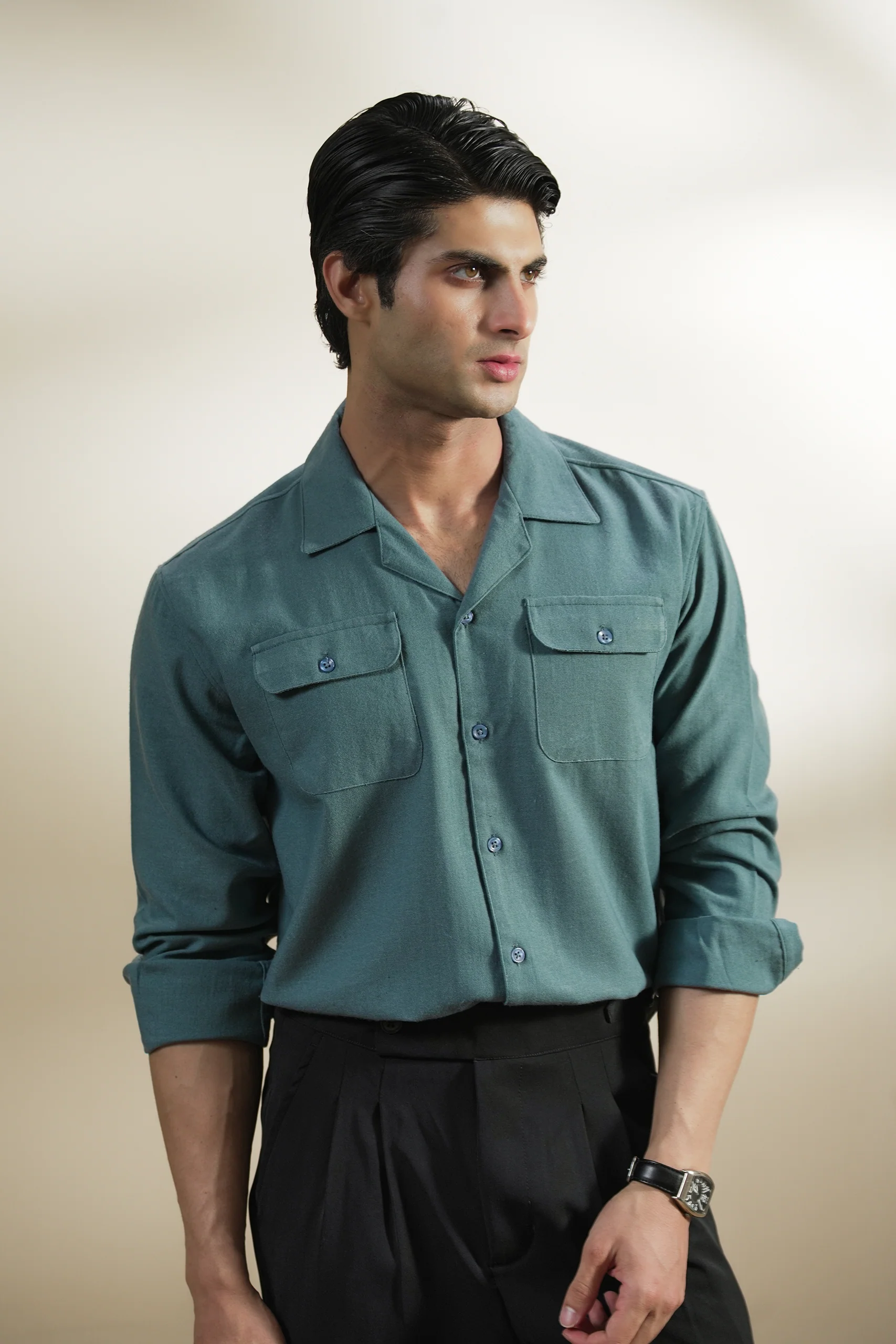 Double Pocket Linen Shirt (MCS-06) - Image 5