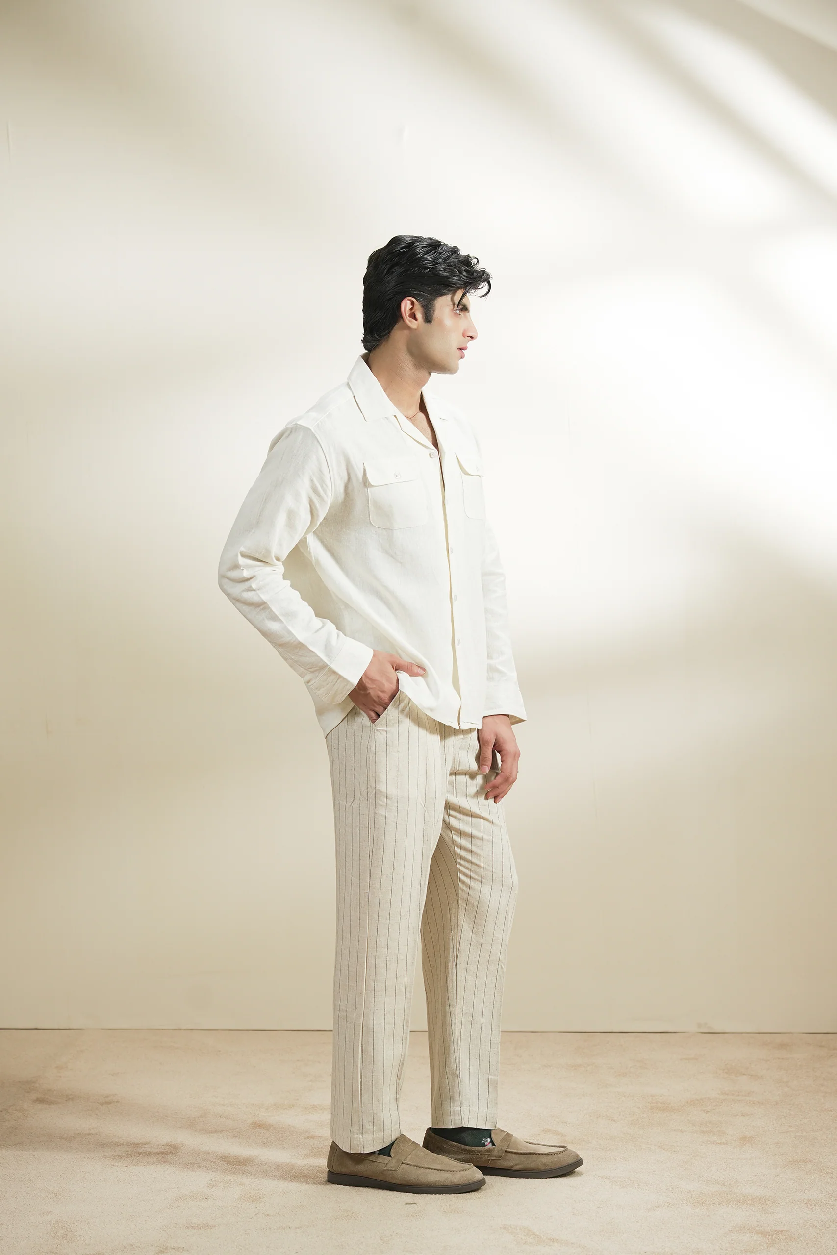 Double Pocket Linen Shirt (MCS-07) - Image 3