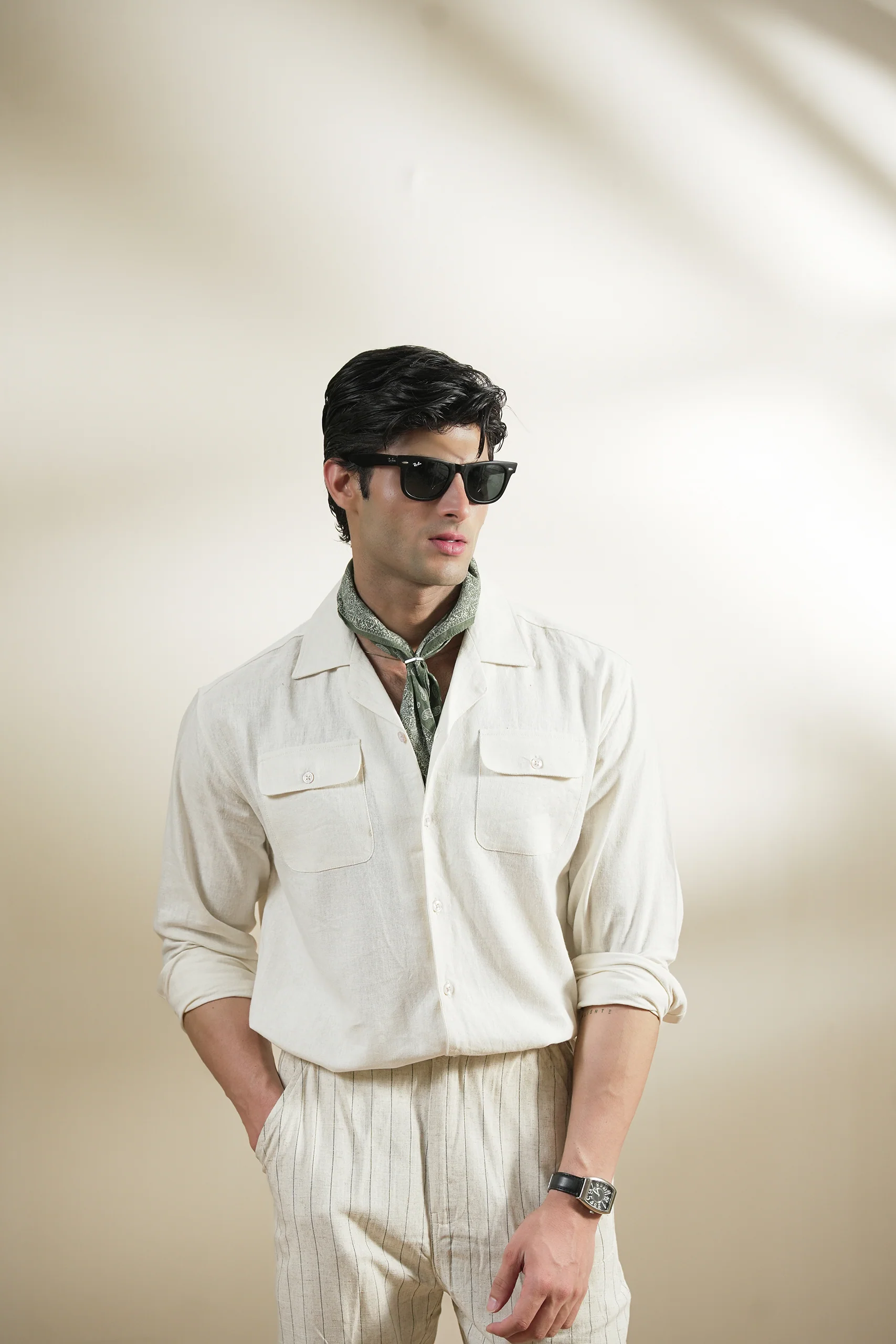 Double Pocket Linen Shirt (MCS-07) - Image 6