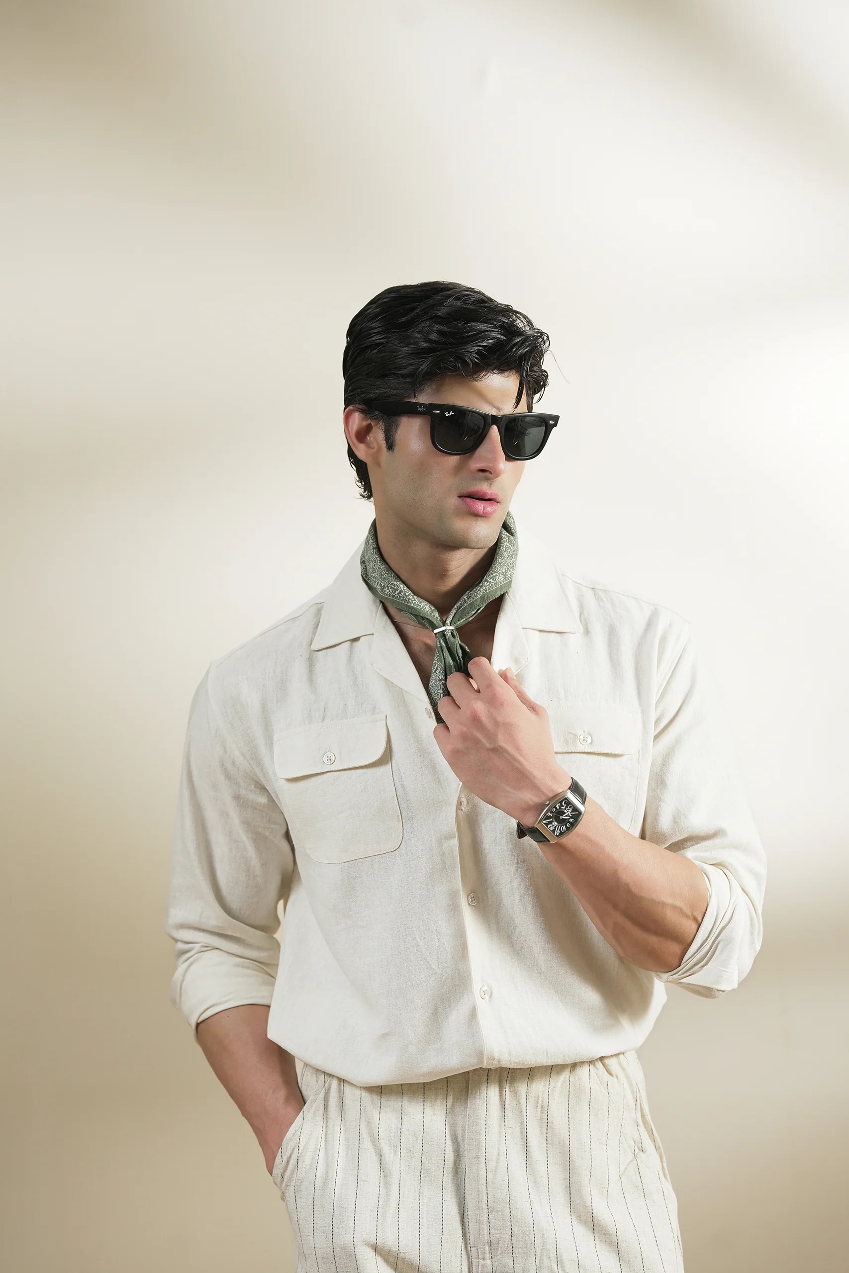 Double Pocket Linen Shirt (MCS-07) - Image 7