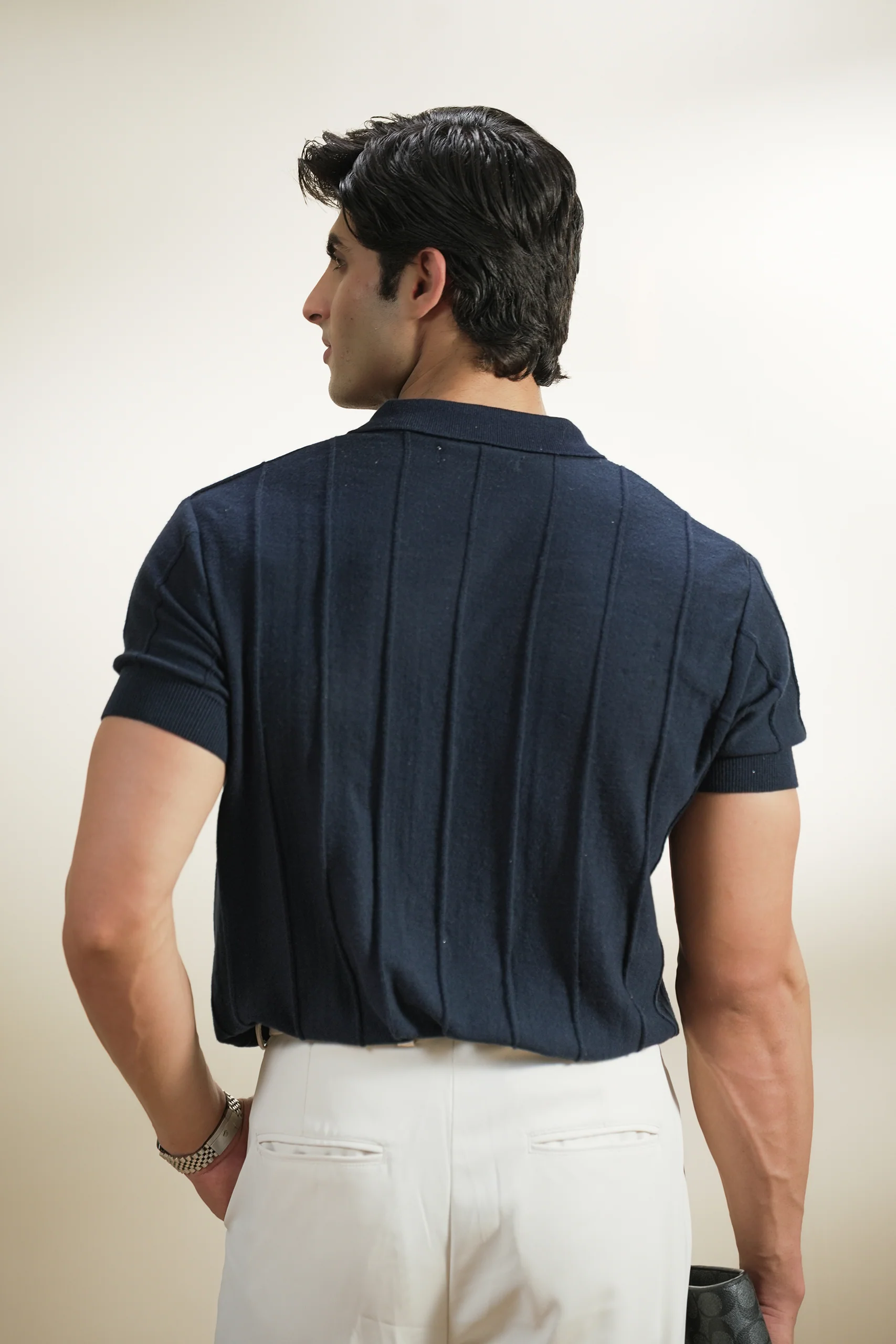 Pintex Knit Polo Shirt (MKP-12) - Image 3
