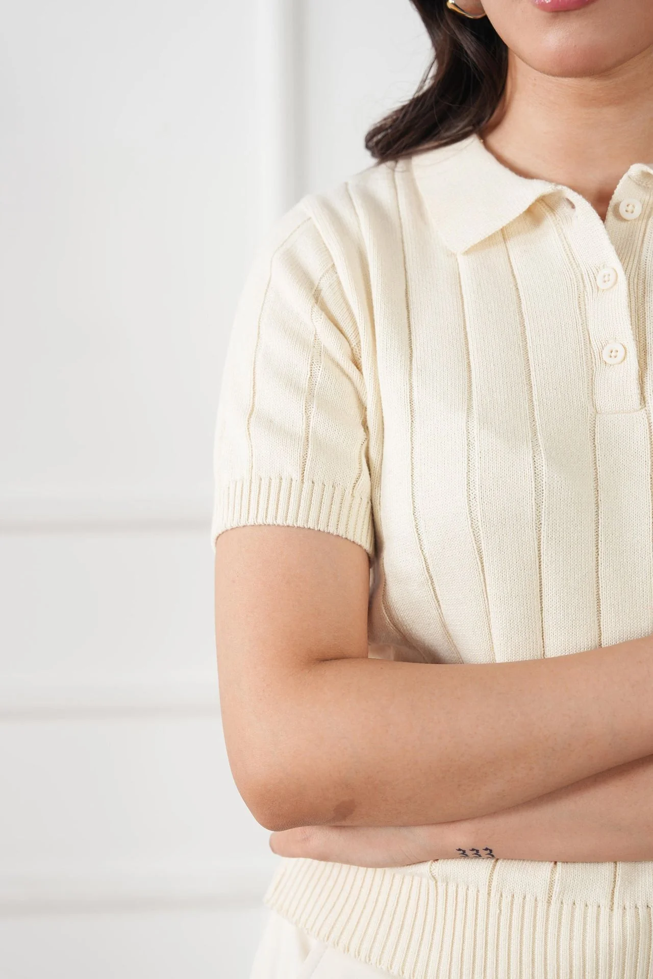 Drop Needle Knit Polo Shirt (WKP-03) - Image 9