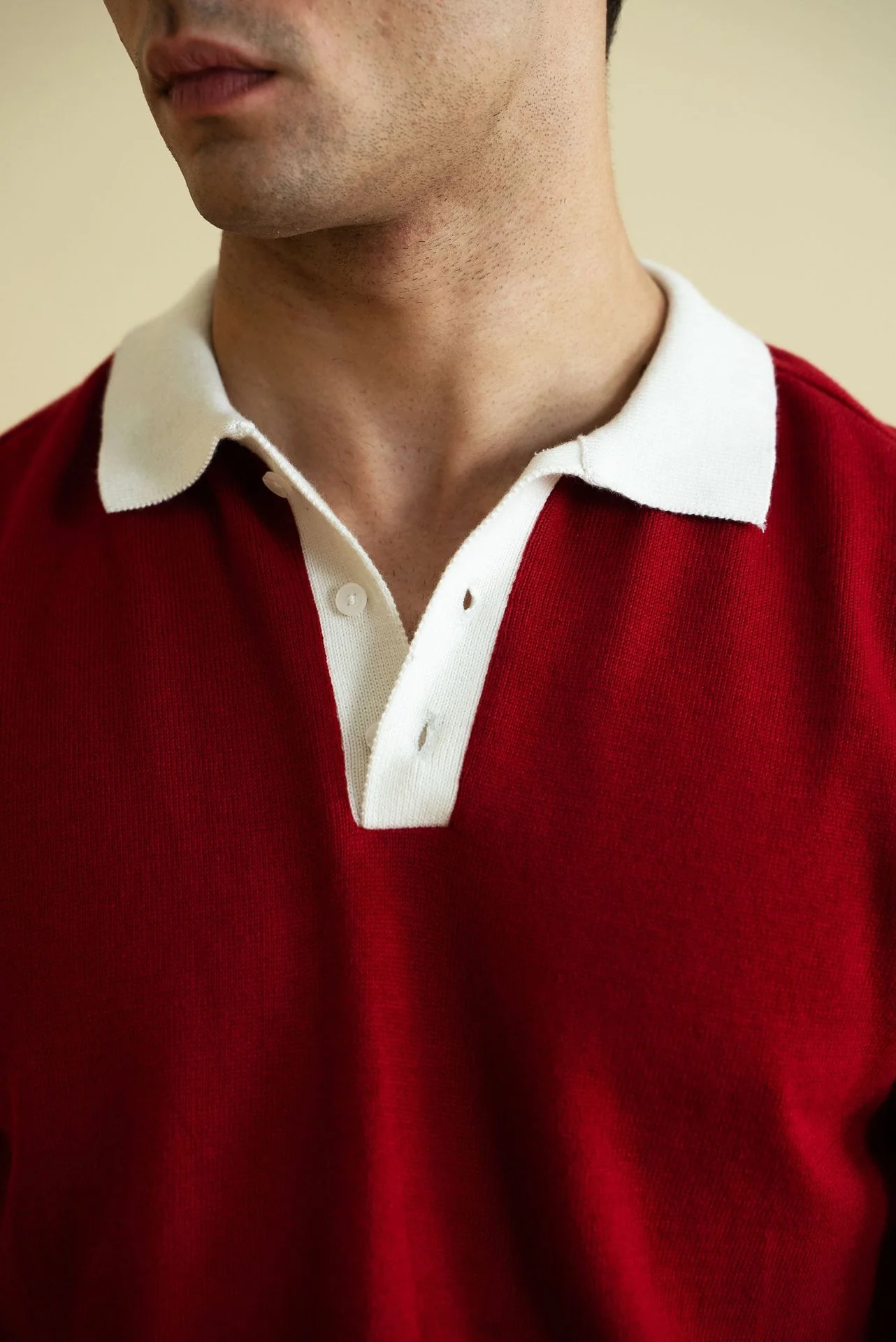 Fine Knit Polo Shirt (KPS-07) - Image 3
