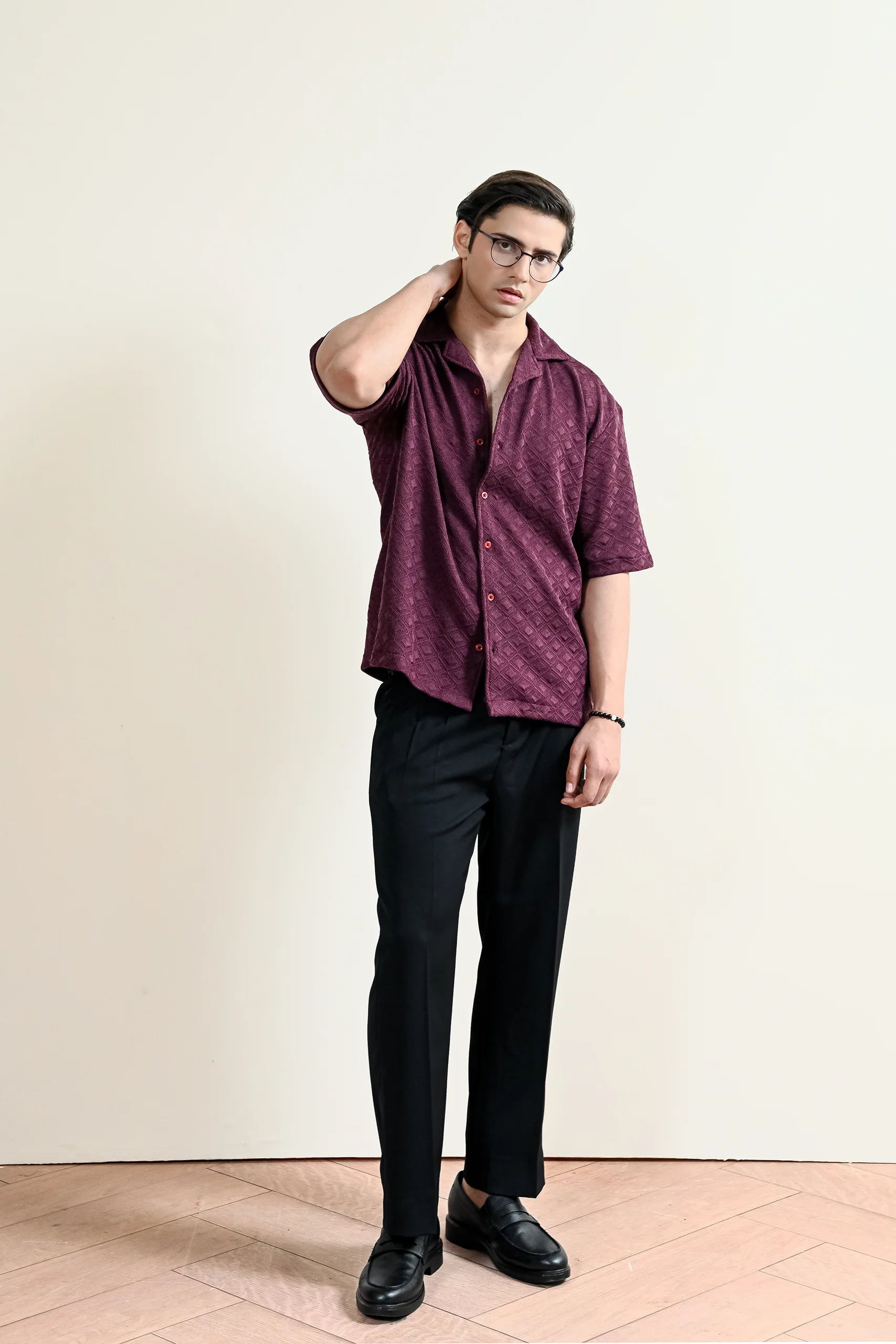 Jacquard Cuban Shirt (MCS-25) - Image 3
