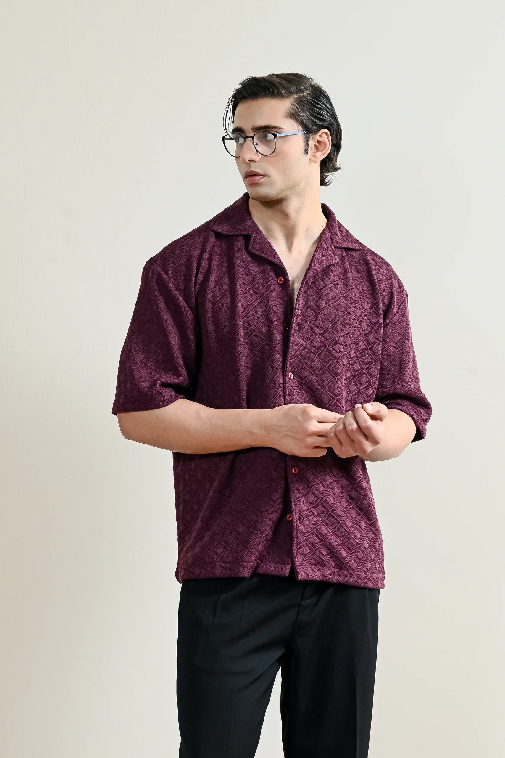 Jacquard Cuban Shirt (MCS-25) - Image 5