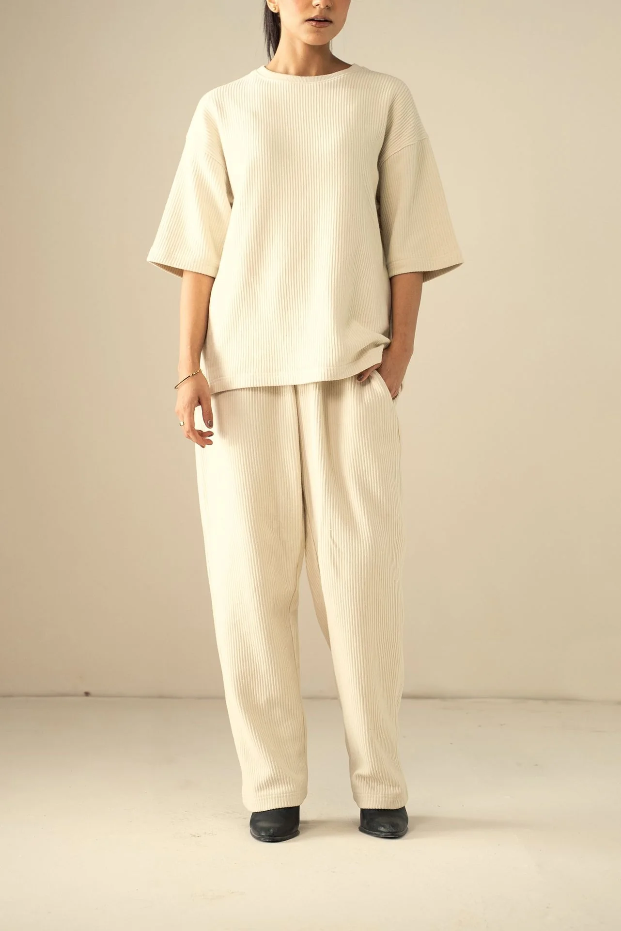 Ottoman Knit Textured T-Shirt (WTS-02) - Image 3