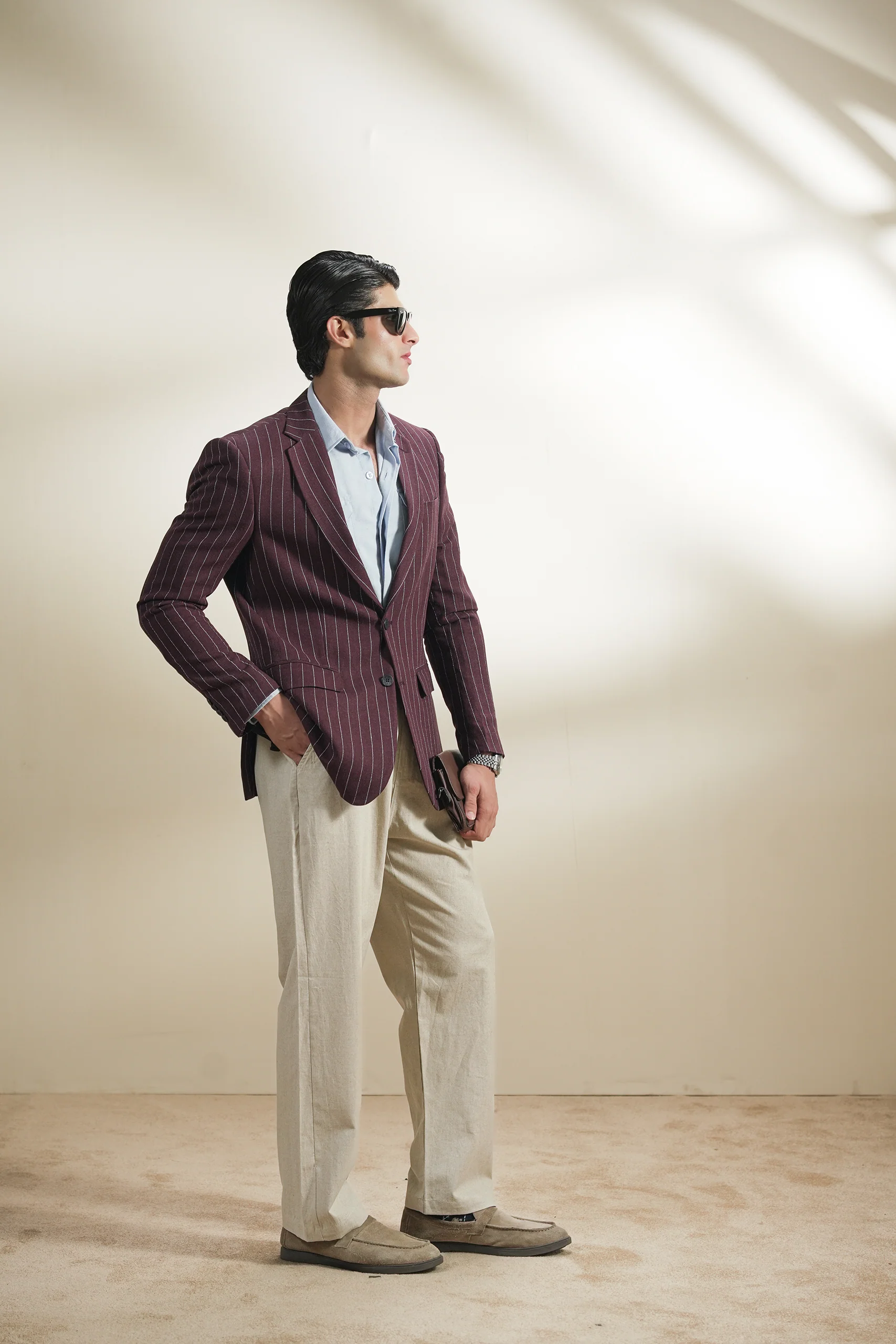 Pinstripe Linen Blazer (MLB-05) - Image 5