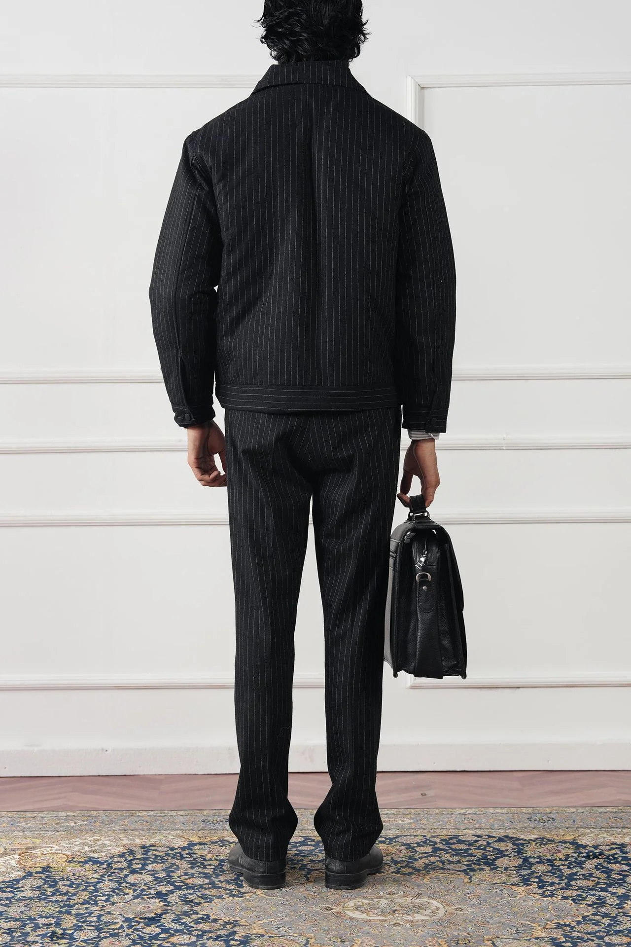 Pinstripe Wool Jacket (MWJ-07) - Image 11
