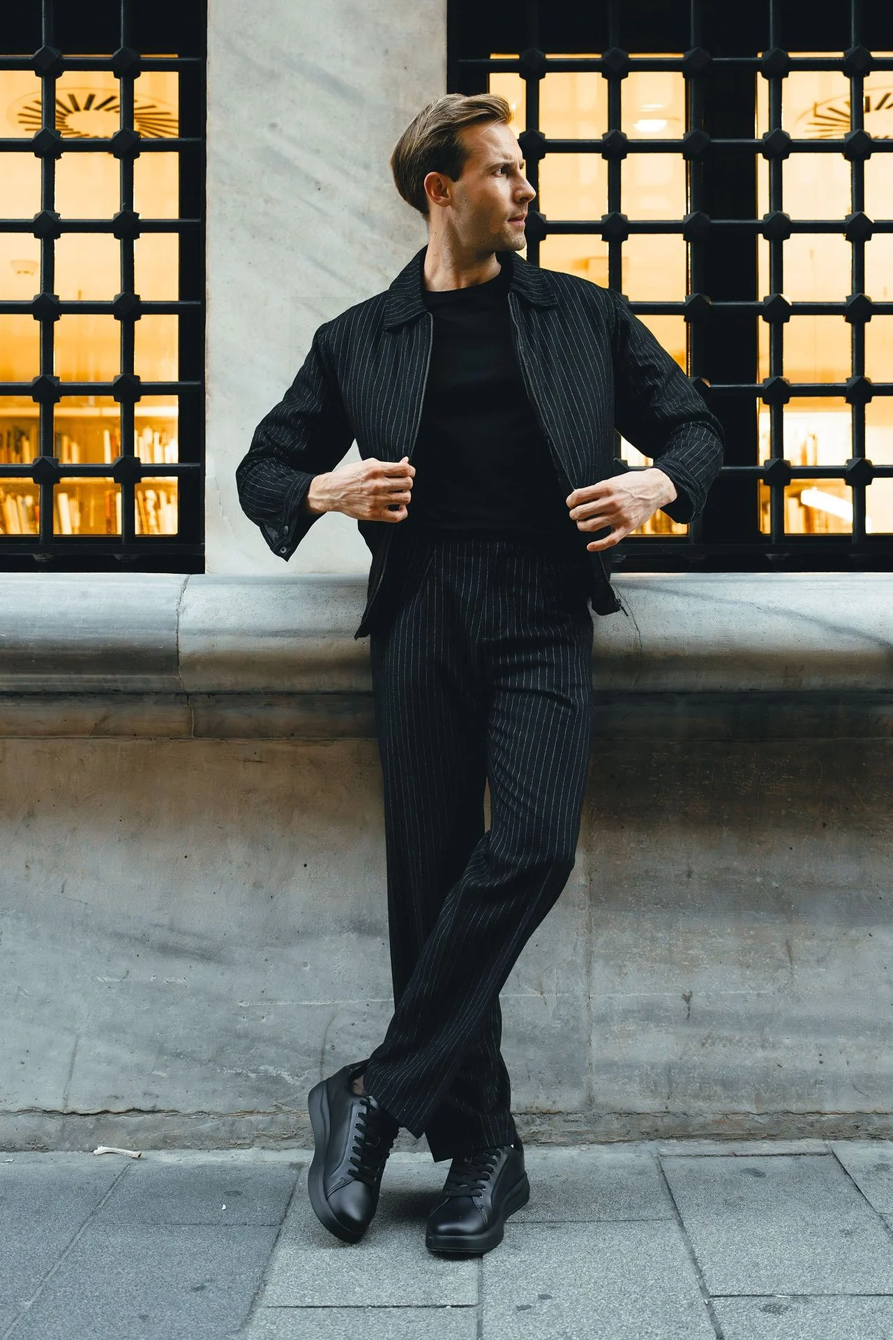 Pinstripe Wool Jacket (MWJ-07) - Image 3