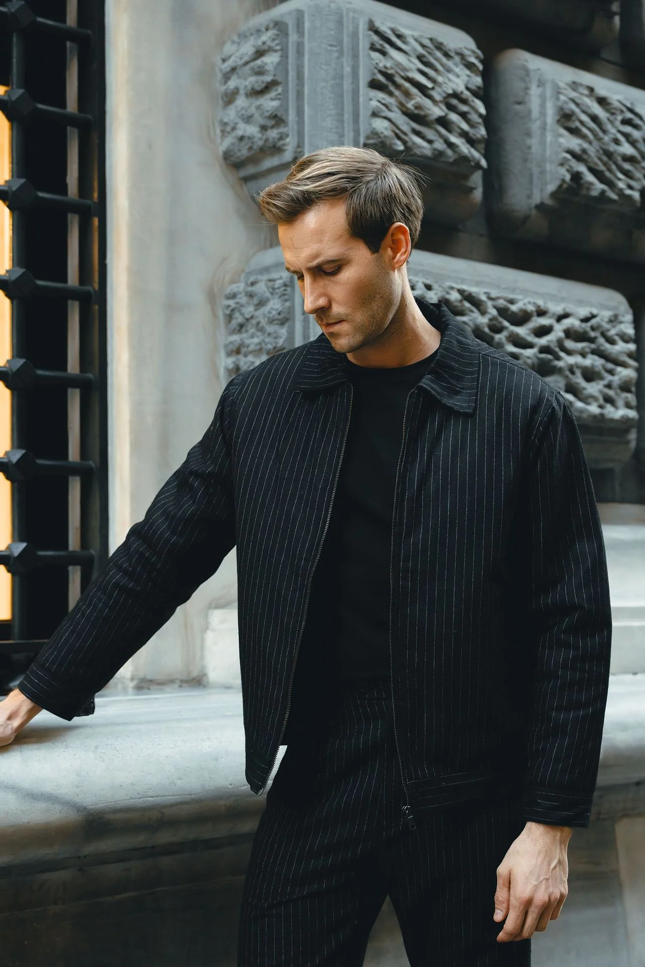 Pinstripe Wool Jacket (MWJ-07) - Image 4