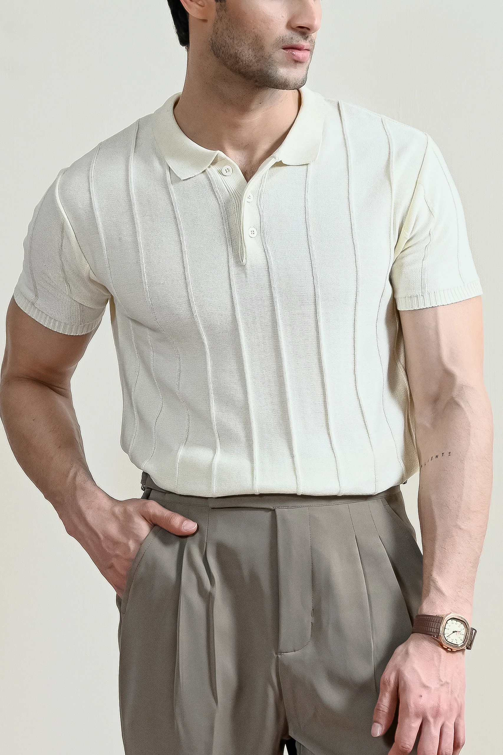 Pintex Knit Polo Shirt (MKP-02)