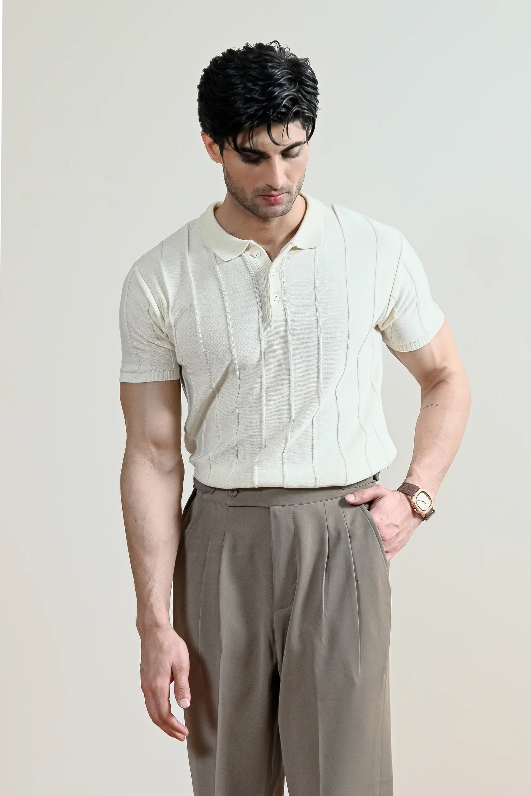 Pintex Knit Polo Shirt (MKP-02) - Image 5