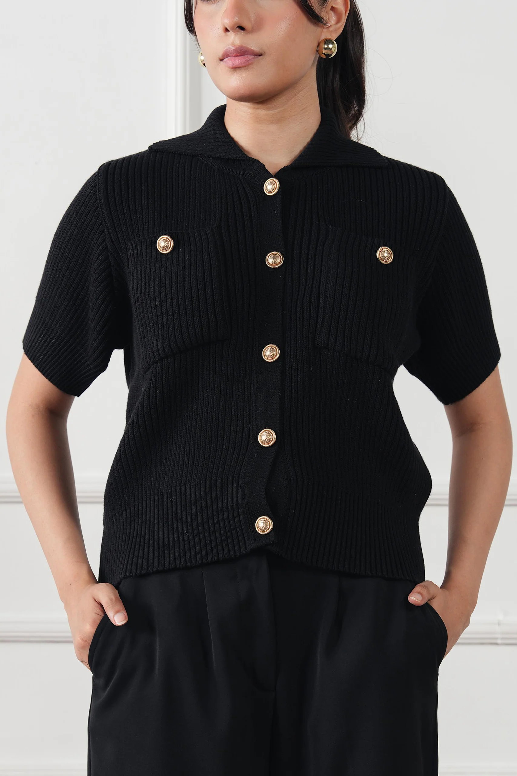 Ribbed Knit Cardigan (WKB-04) - Image 11