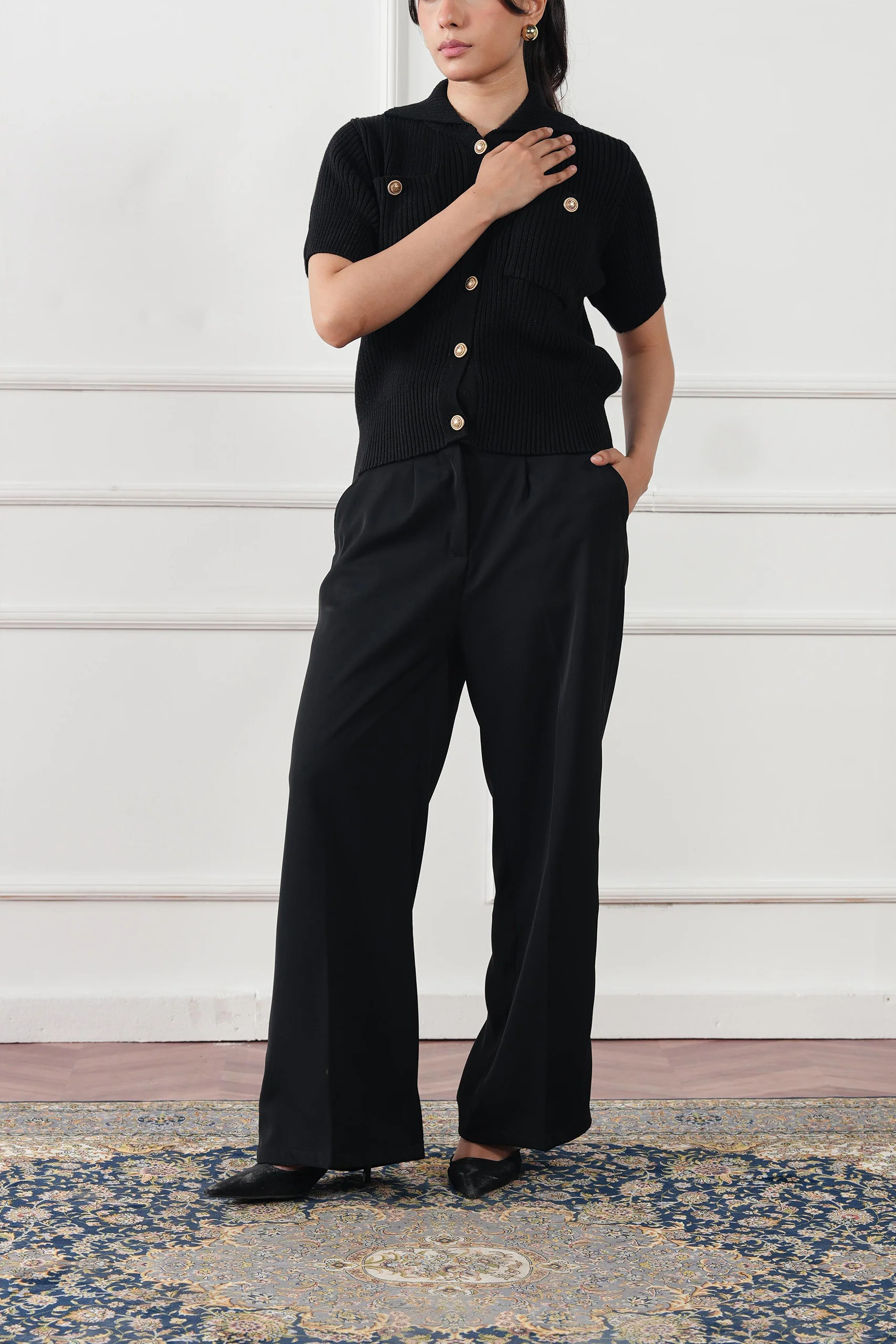 Ribbed Knit Cardigan (WKB-04) - Image 13
