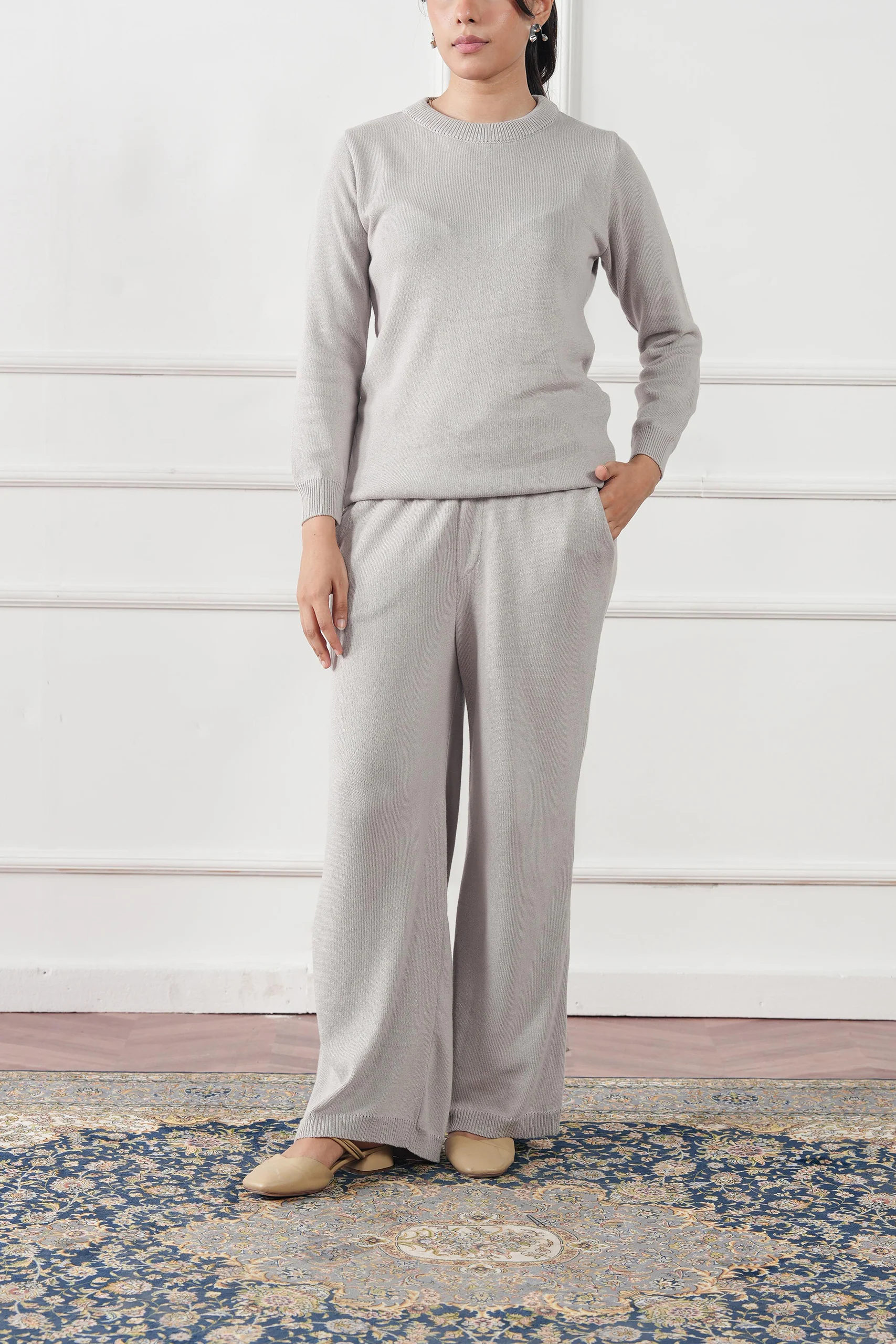Round Neck Knit Sweater (WKS-02) - Image 10