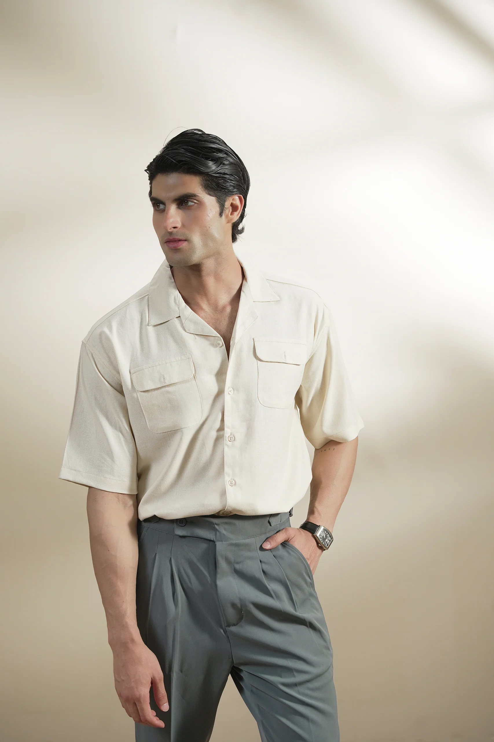 Safari Cuban Linen Shirt (MCS-11) - Image 6