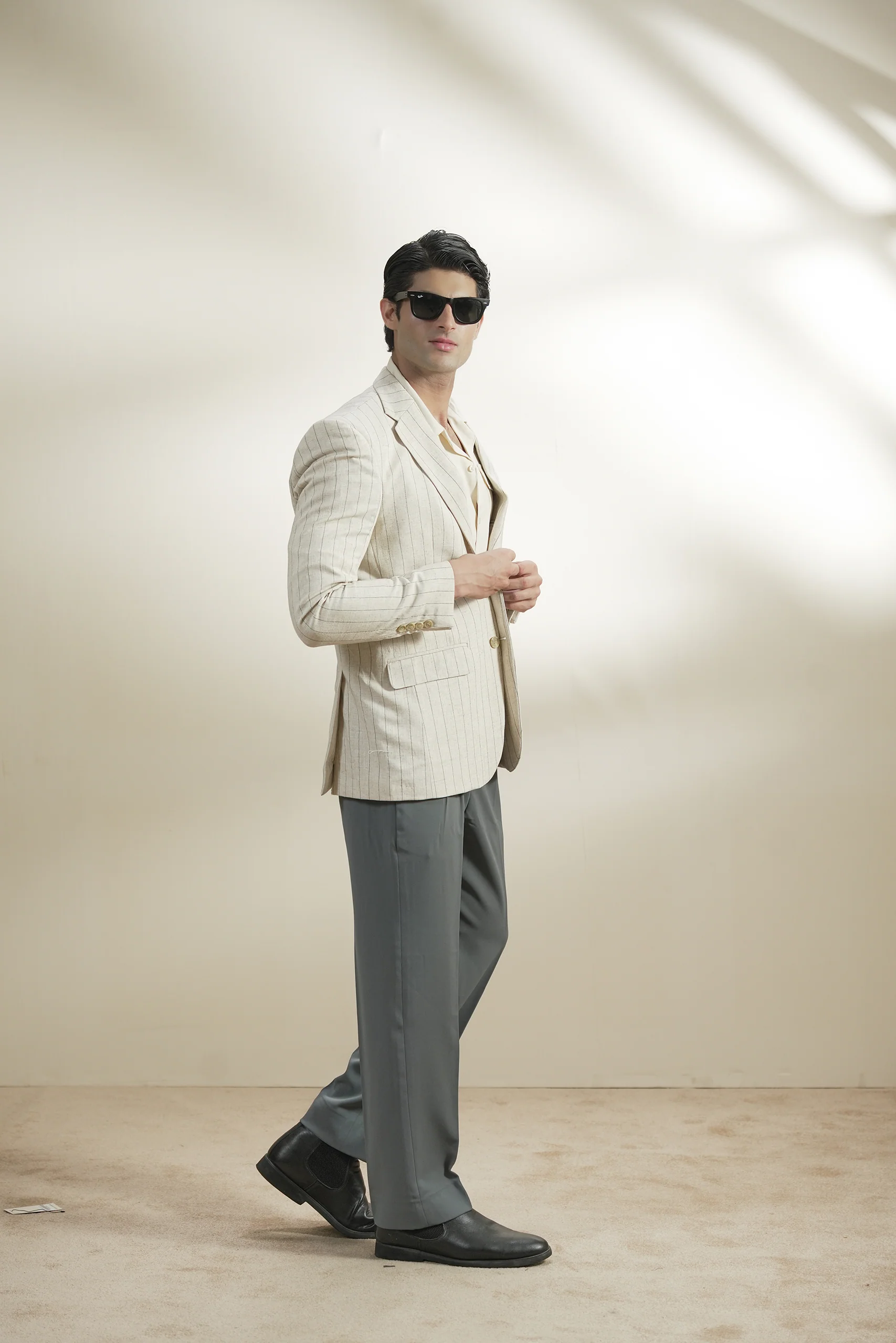 Pinstripe Linen Blazer (MLB-04) - Image 5