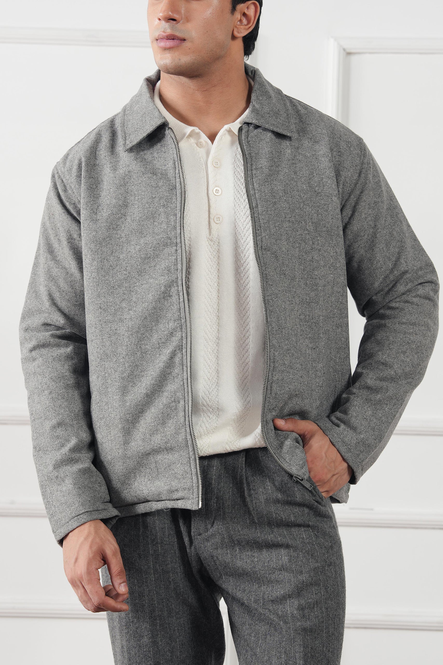 Textured Knit Polo Shirt (MKP-16) - Image 8