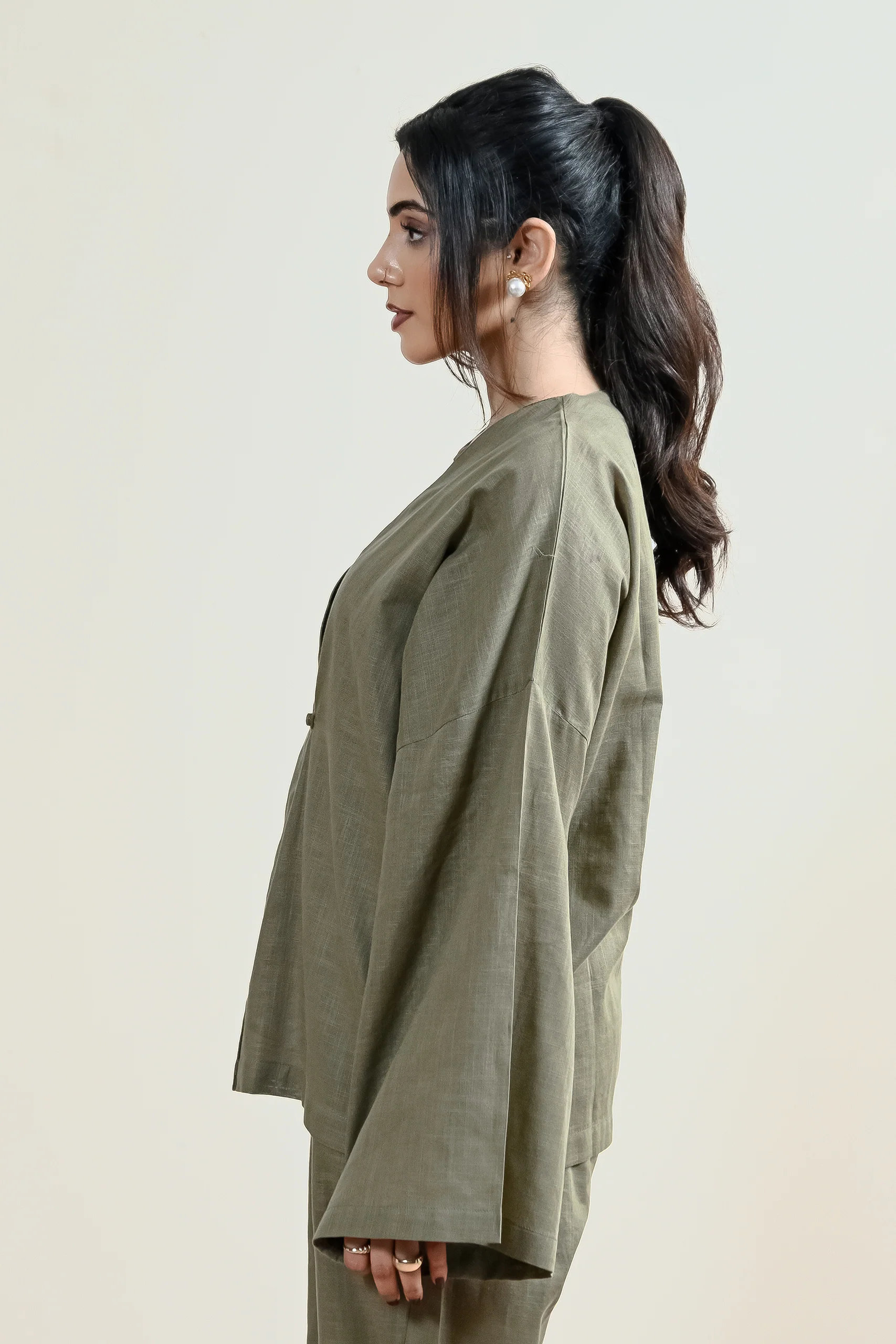 Verona Overlap Linen Shirt (WCS-02) - Image 8
