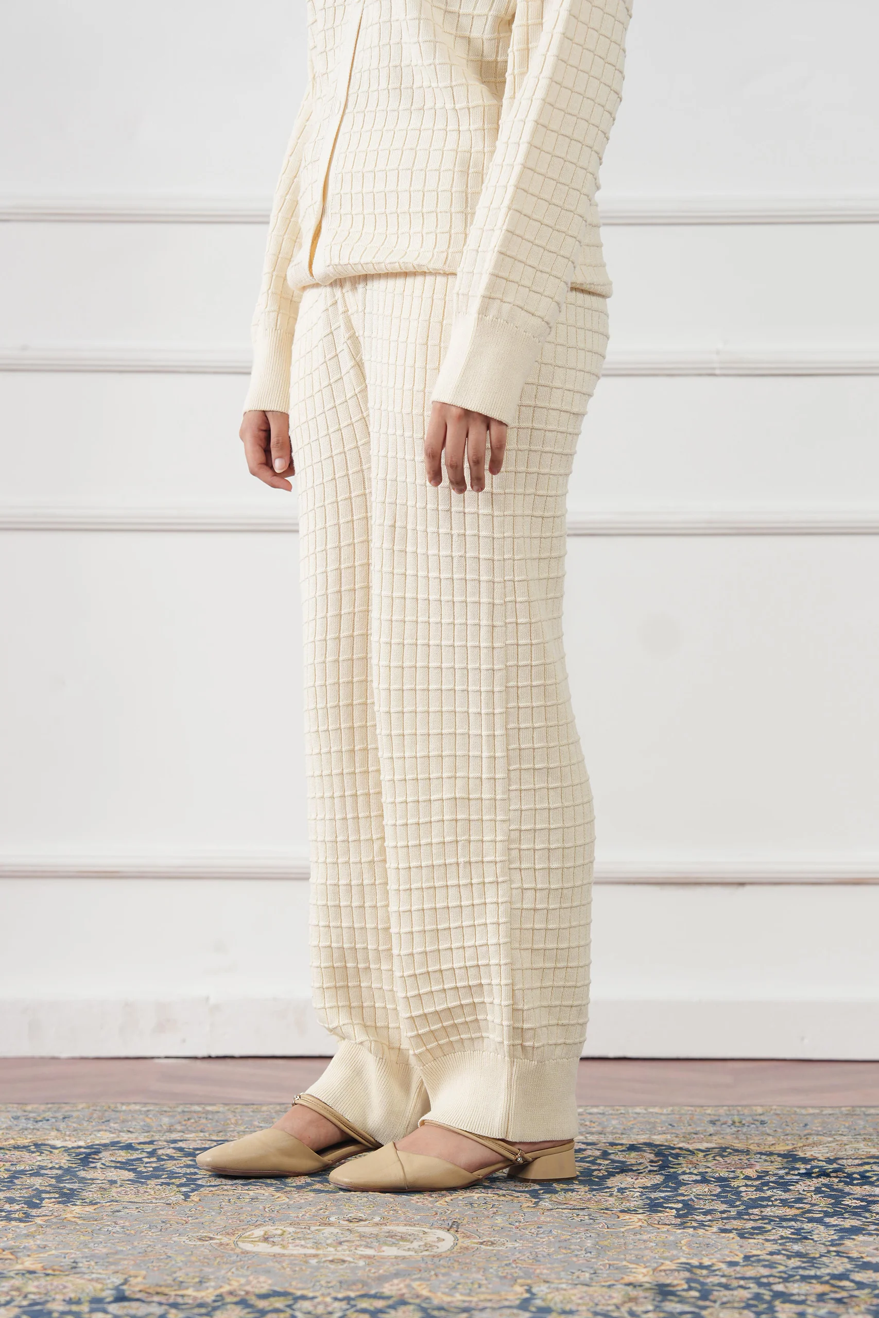 Waffle Knit Straight Trouser (WKT-03) - Image 3